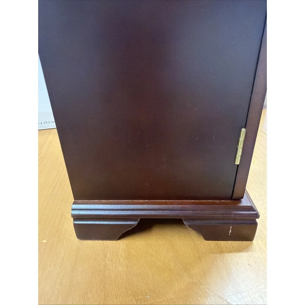FRONT GLASS JEWELRY BOX-RING ROLL CLOSET, 4 DRAWERS, REVOLVING HANGER,MIRROR NEW